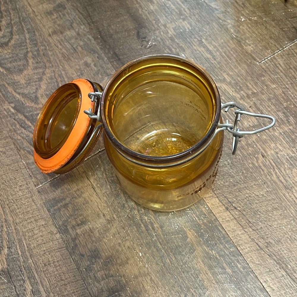 1965 Crownford China Co Italy‎ amber eagle mason one-quart jar - Picture 5 of 10